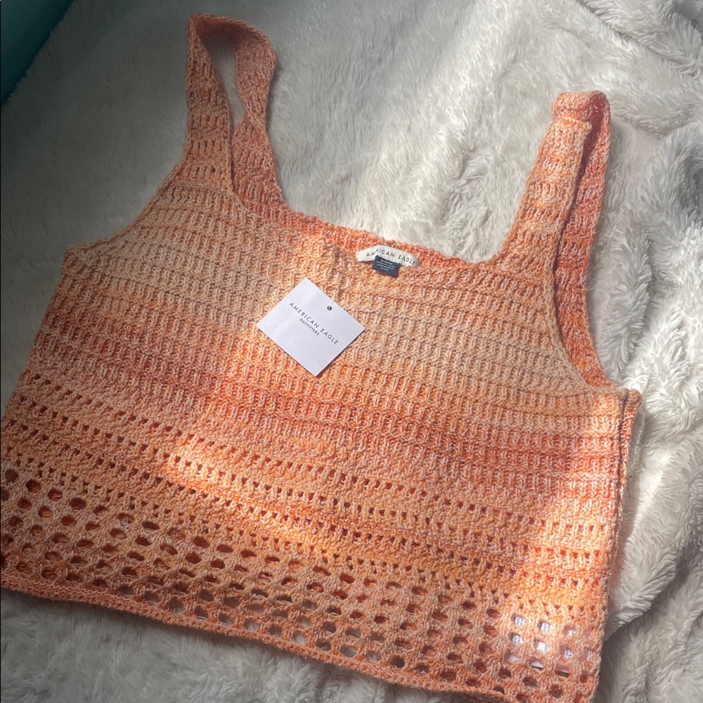 American Eagle Outfitters Sunset Crochet Tank Top
